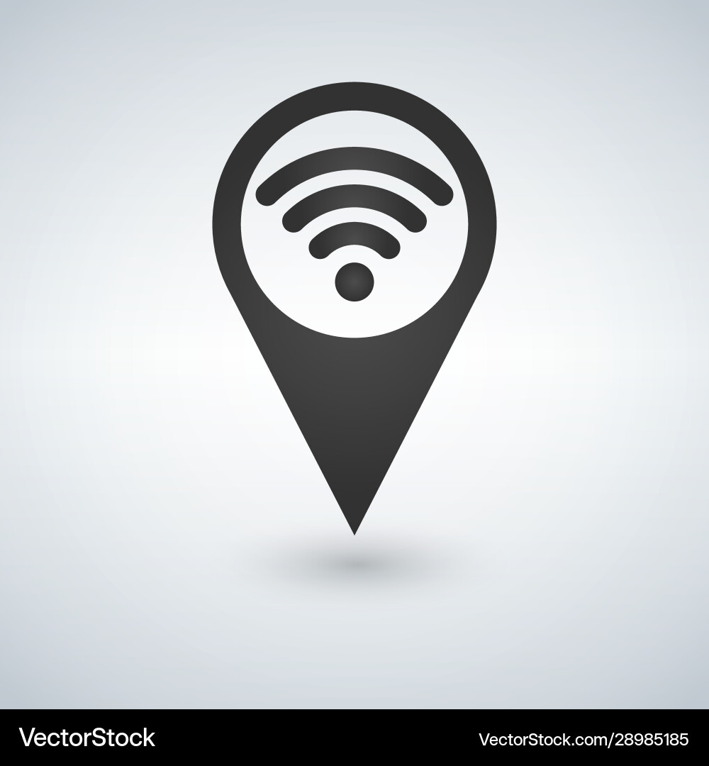 Zeigerkarte mit WLAN-Internetsignalanschluss Zeigerkarte mit WLAN-Internetsignalanschluss Vektorbild