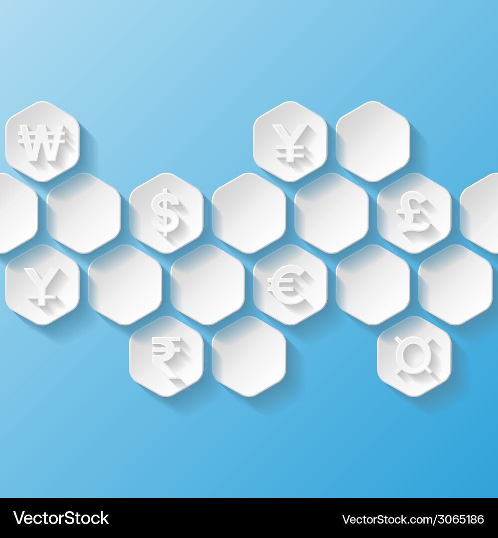 Abstract background with currency symbols vector image