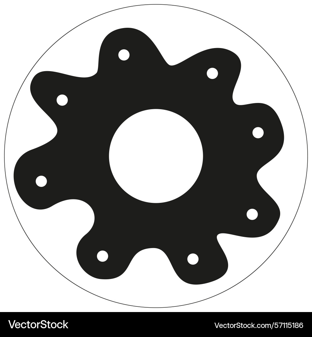 Abstract shape icon circular black form splash Vector Image