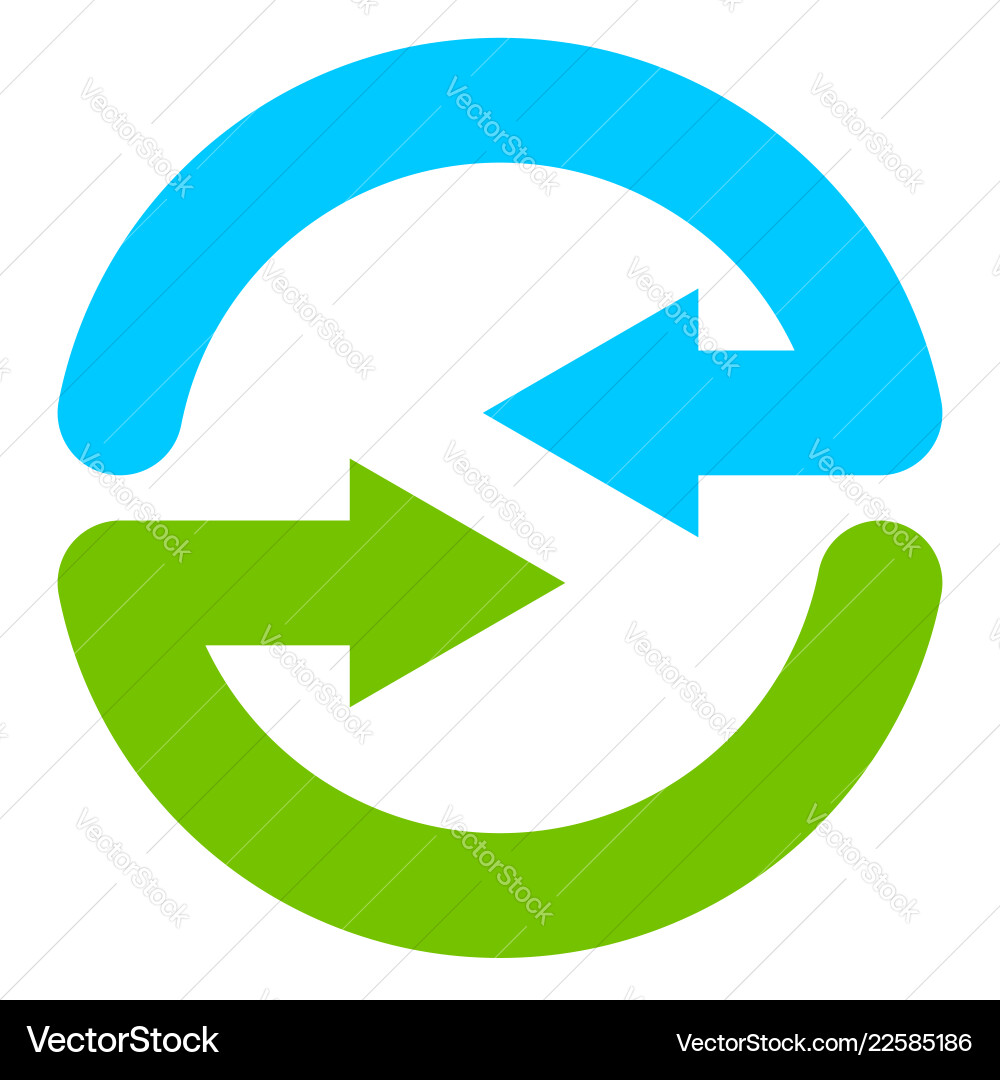 Circular Arrow Loop Symbol Icon vector image