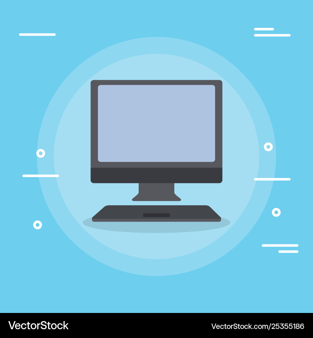 Computer desktop device icon Vector Image