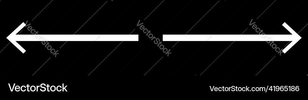 Left and right arrow pointer cursor in opposite Left and right arrow pointer cursor in opposite vector image