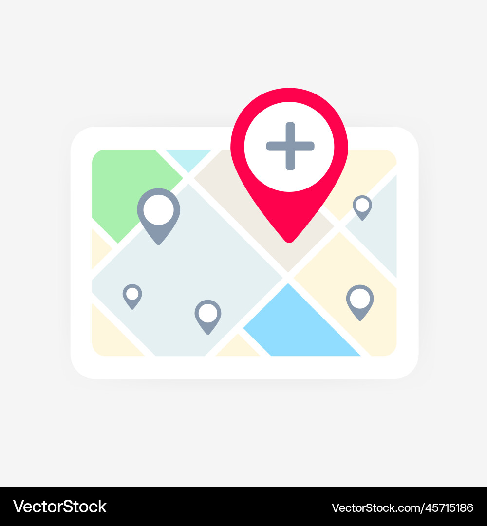 Local search listing concept map with Vector Image