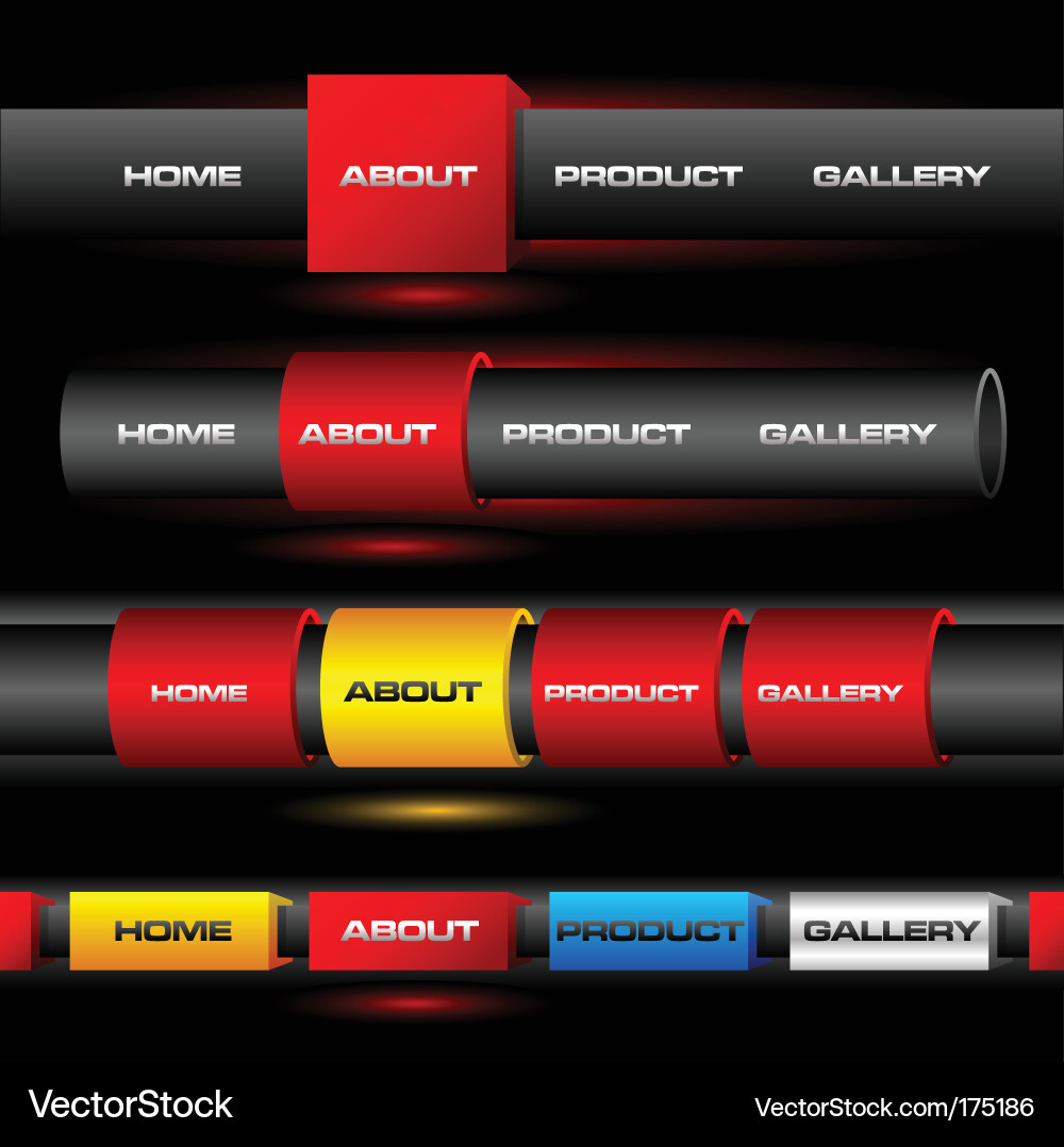 Modern Button Collection vector image