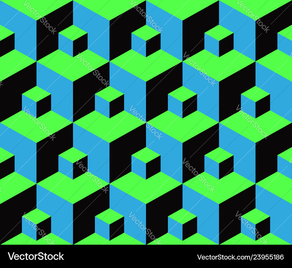 Seamless pattern 3d cube Seamless pattern 3d cube Vector Image