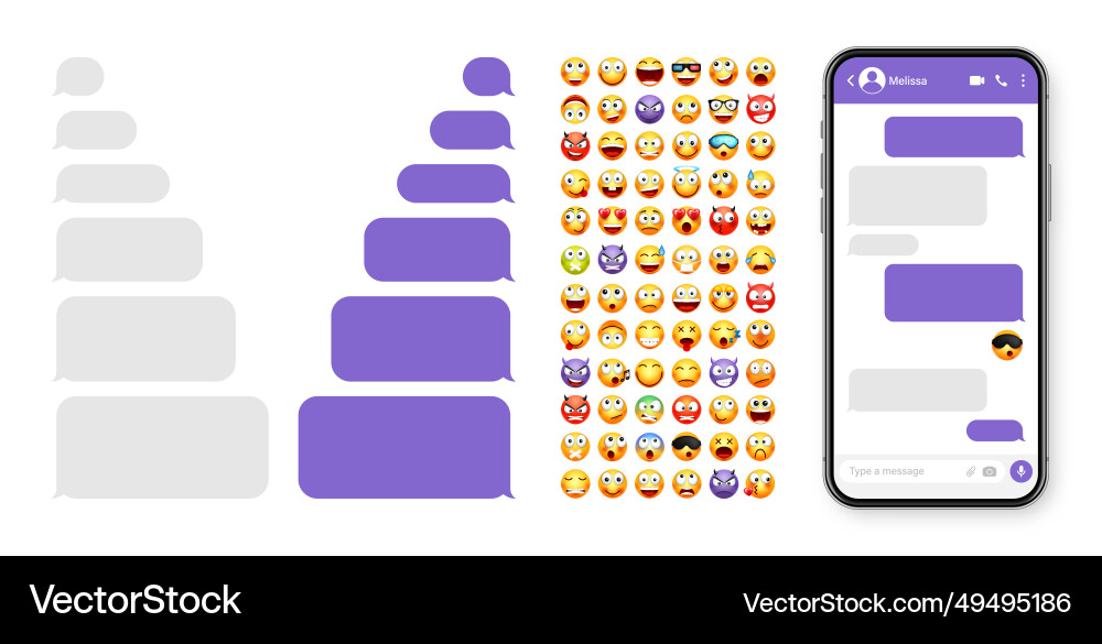 Smartphone messaging app user interface design Smartphone messaging app user interface design vector image