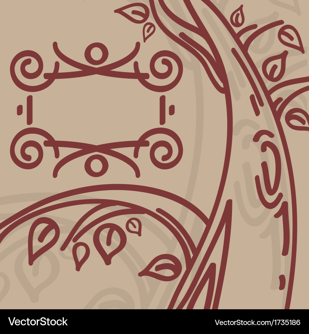 Tree background vector image