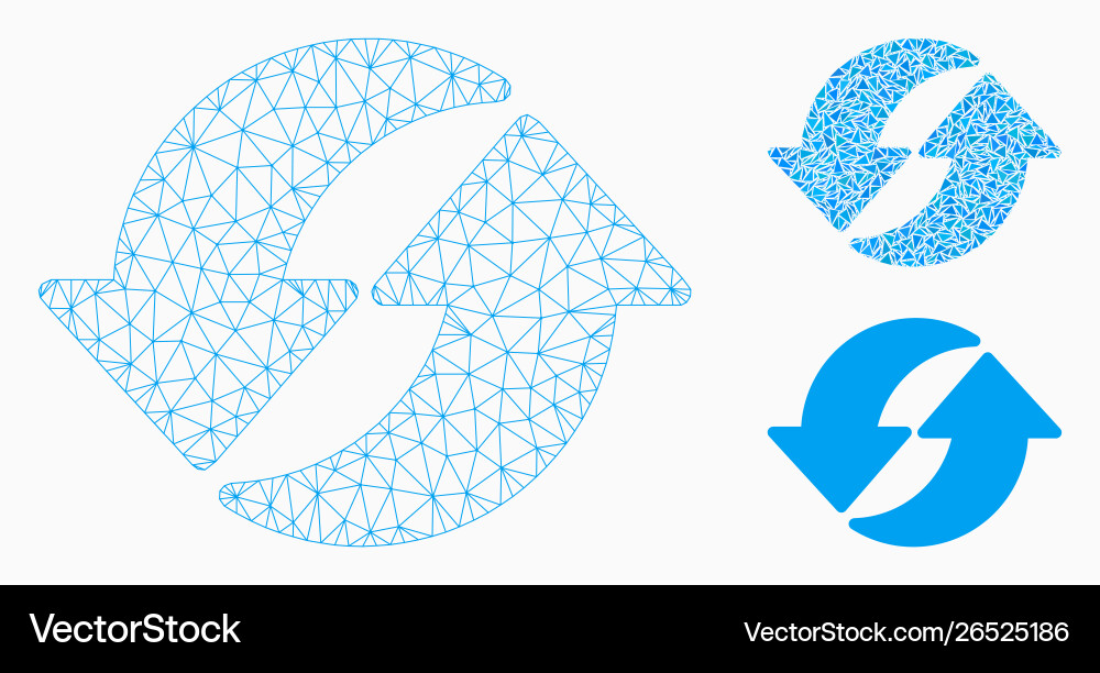 Update mesh 2d model and triangle mosaic Vector Image