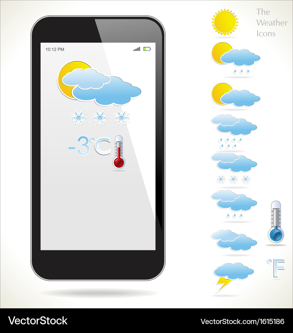 Weather widget vector image