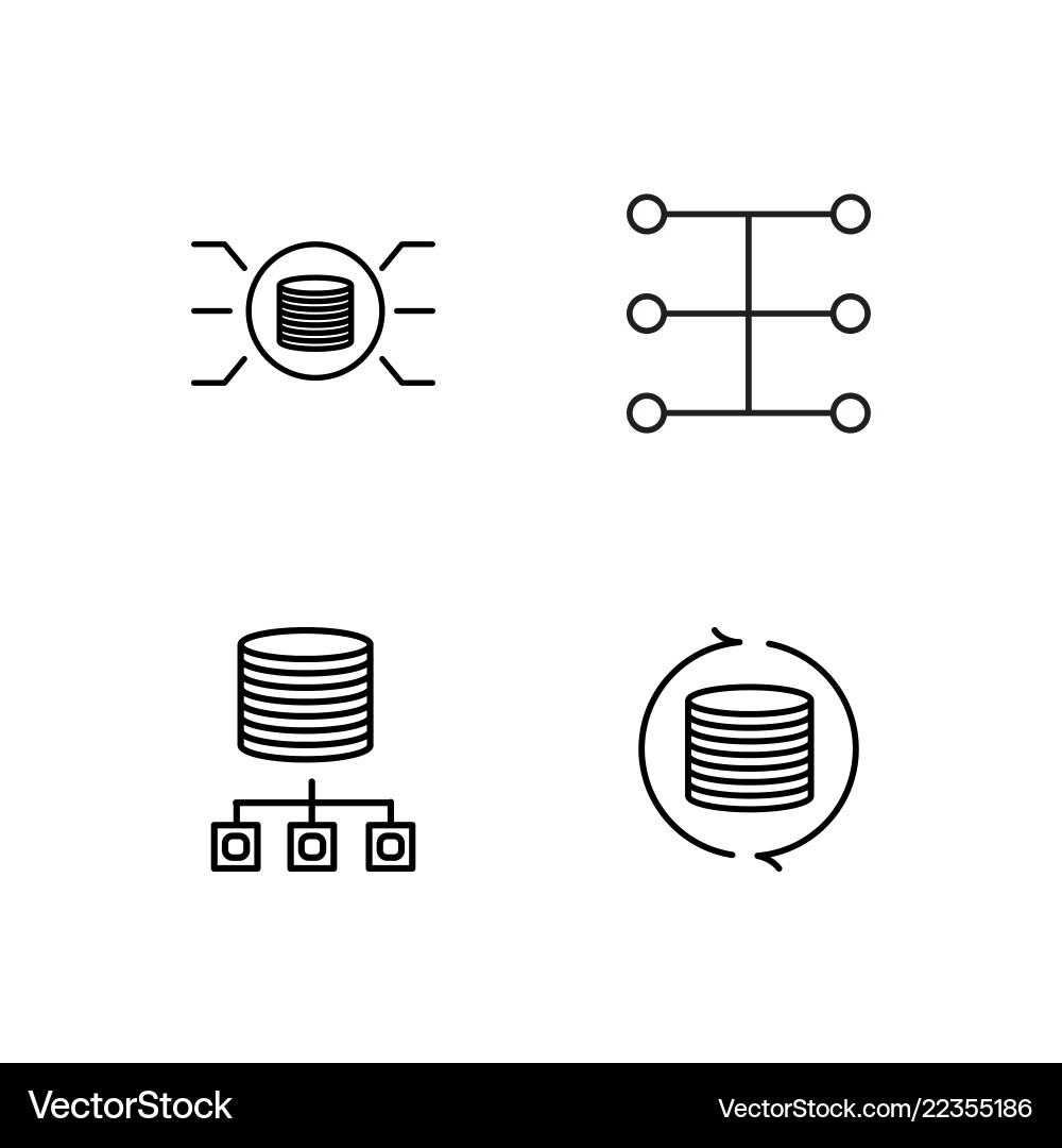 Web simple outlined icons set Web simple outlined icons set Vector Image