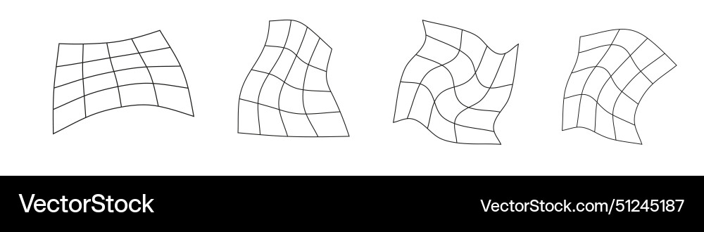 Abstract 3d wireframe mesh grid with a wave Abstract 3d wireframe mesh grid with a wave Vector Image