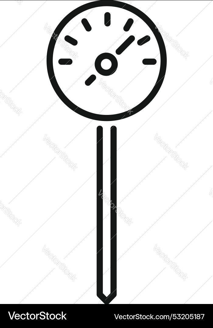 Analog thermometer measuring temperature Vector Image