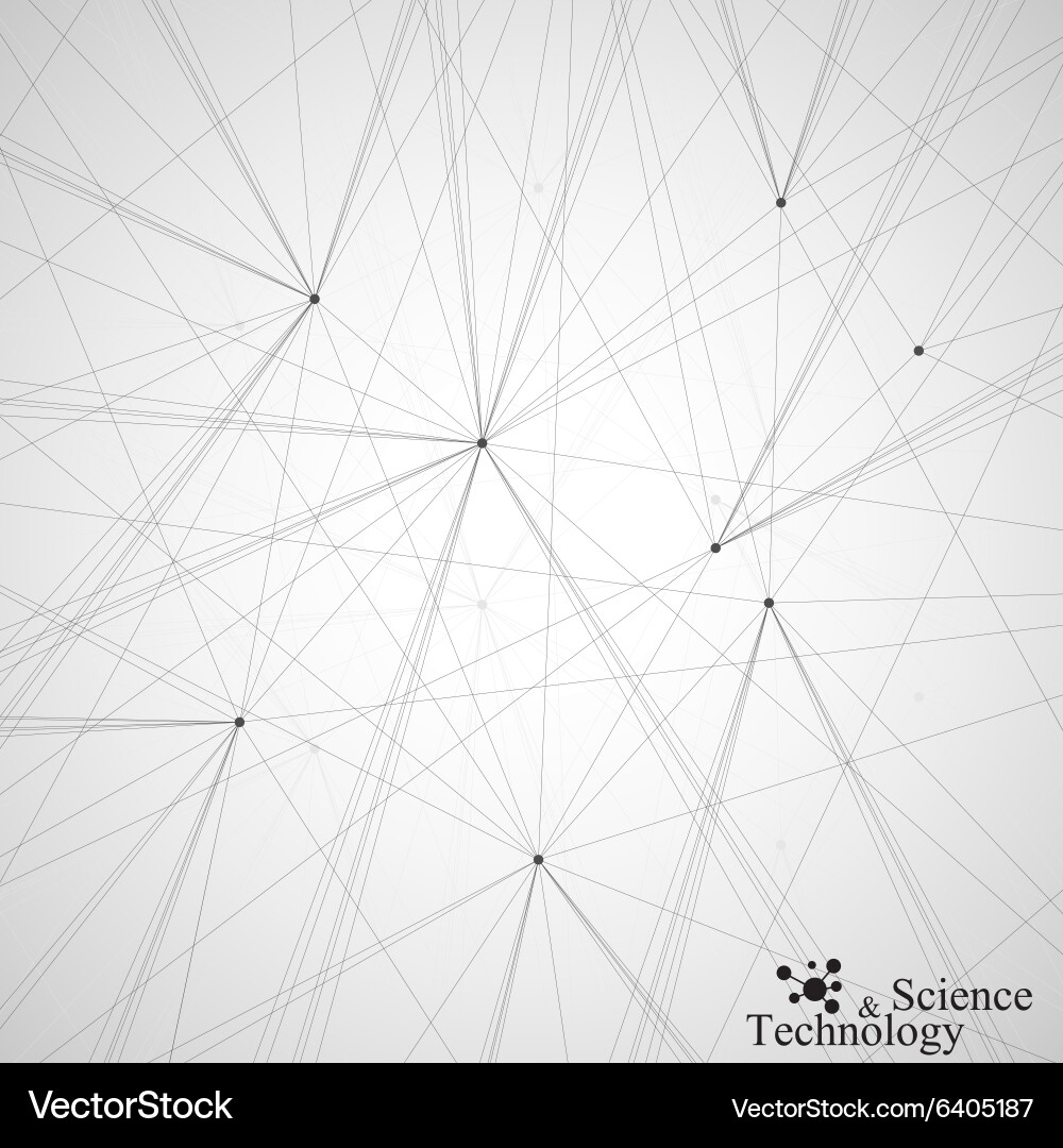 Connected Network Lines Background vector image
