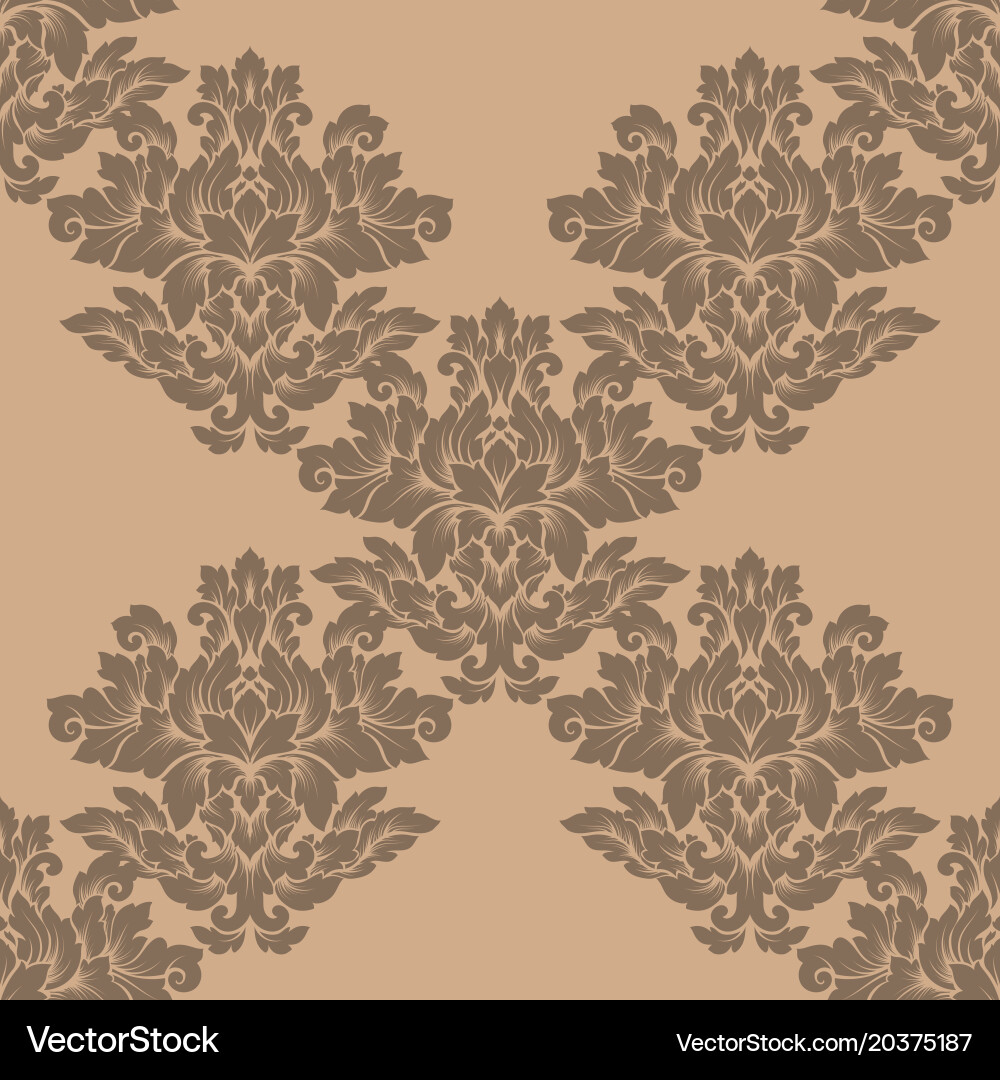 Damask seamless pattern intricate design Vector Image