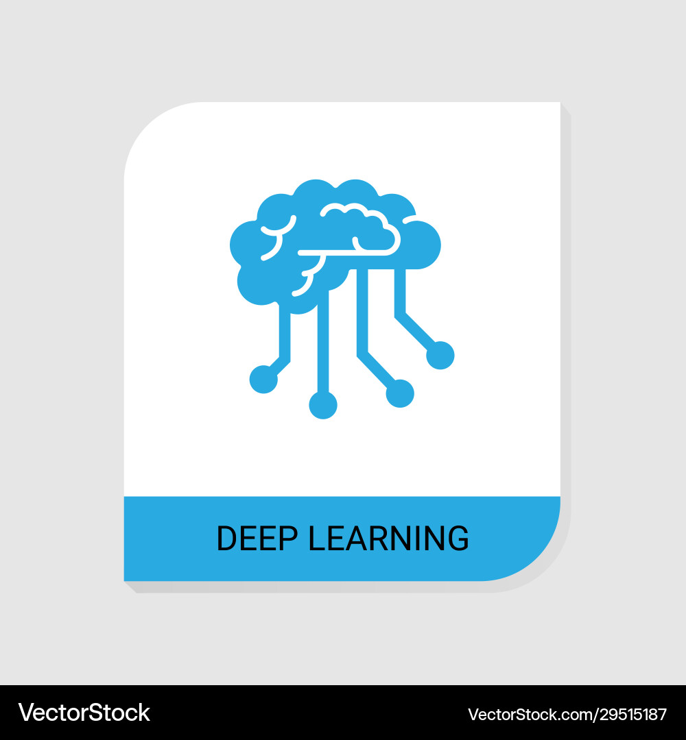 Editable filled deep learning icon from artificial Vector Image