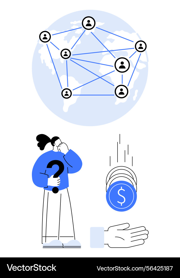 Global networking financial transactions Global networking financial transactions vector image