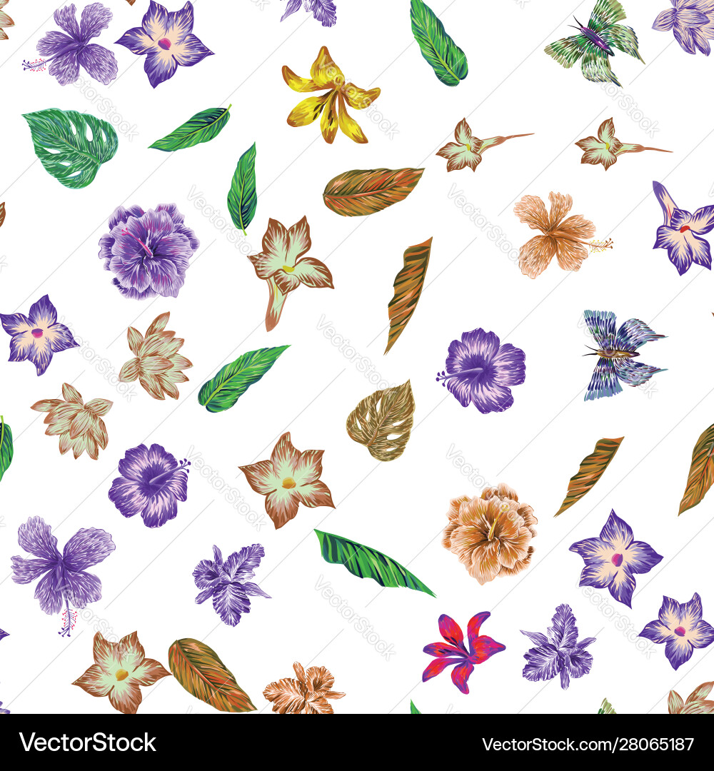 Hand drawn seamless pattern white Hand drawn seamless pattern white vector image
