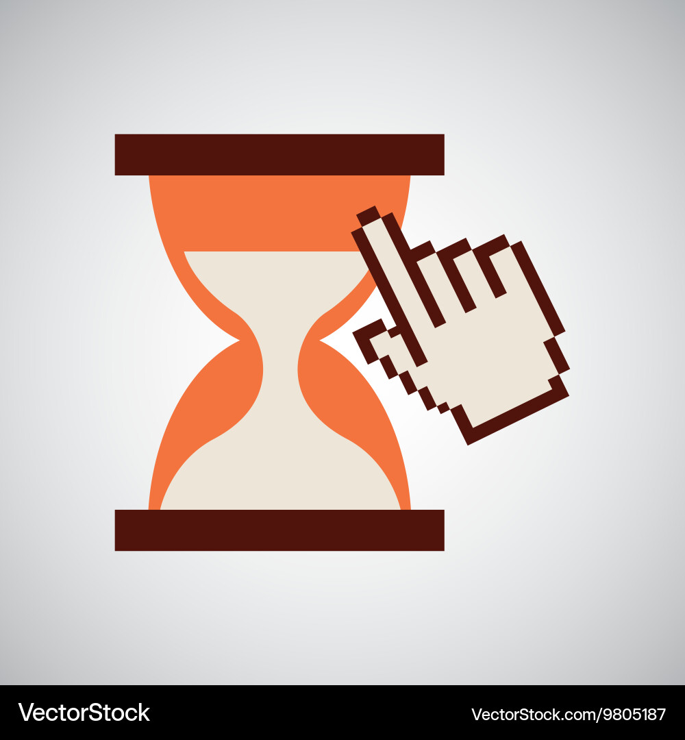 Hourglass pointer mouse time Vector Image