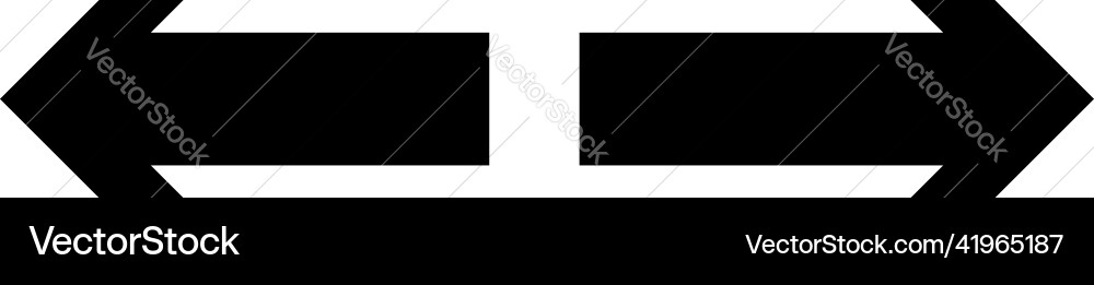 Left and right arrow pointer cursor in opposite Vector Image