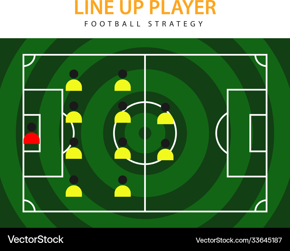 Line up player template design Line up player template design vector image