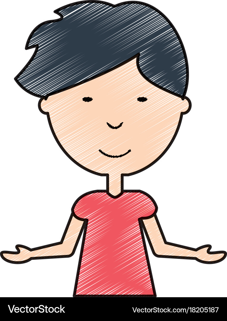 Man with open arms vector image