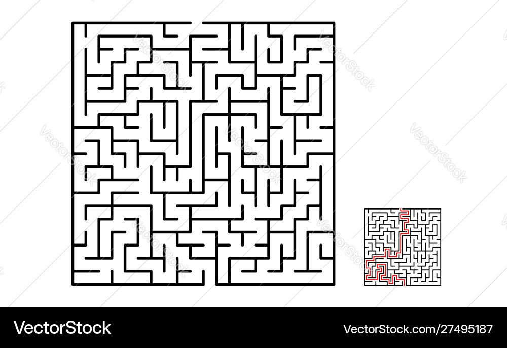 Maze Labyrinth - Abstract Path vector image