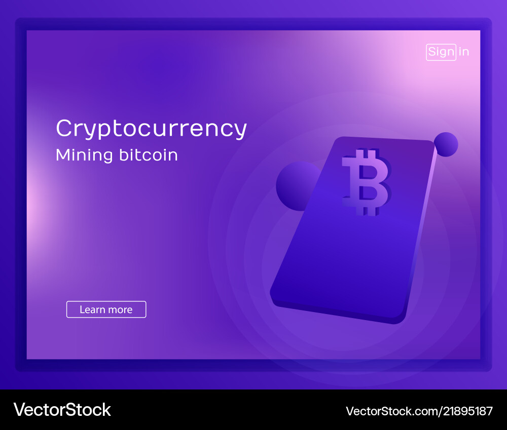 Mobile app for mining cryptocurrency bitcoin – Royalty-Free Vector |  VectorStock