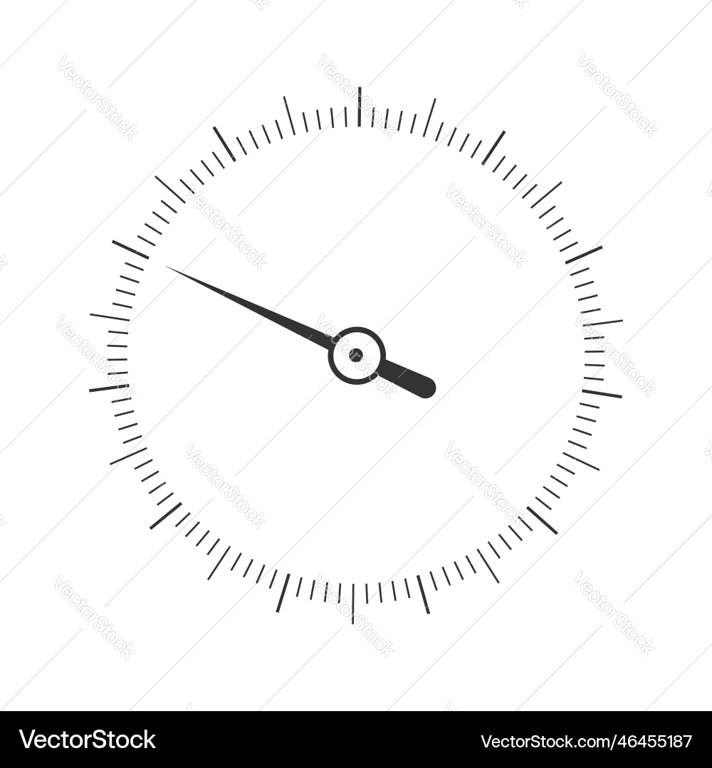 Round measuring scale with arrow 360 degree Vector Image