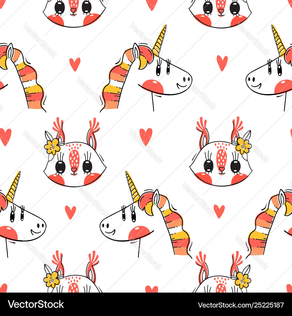 Seamless pattern with faces squirrel Seamless pattern with faces squirrel vector image