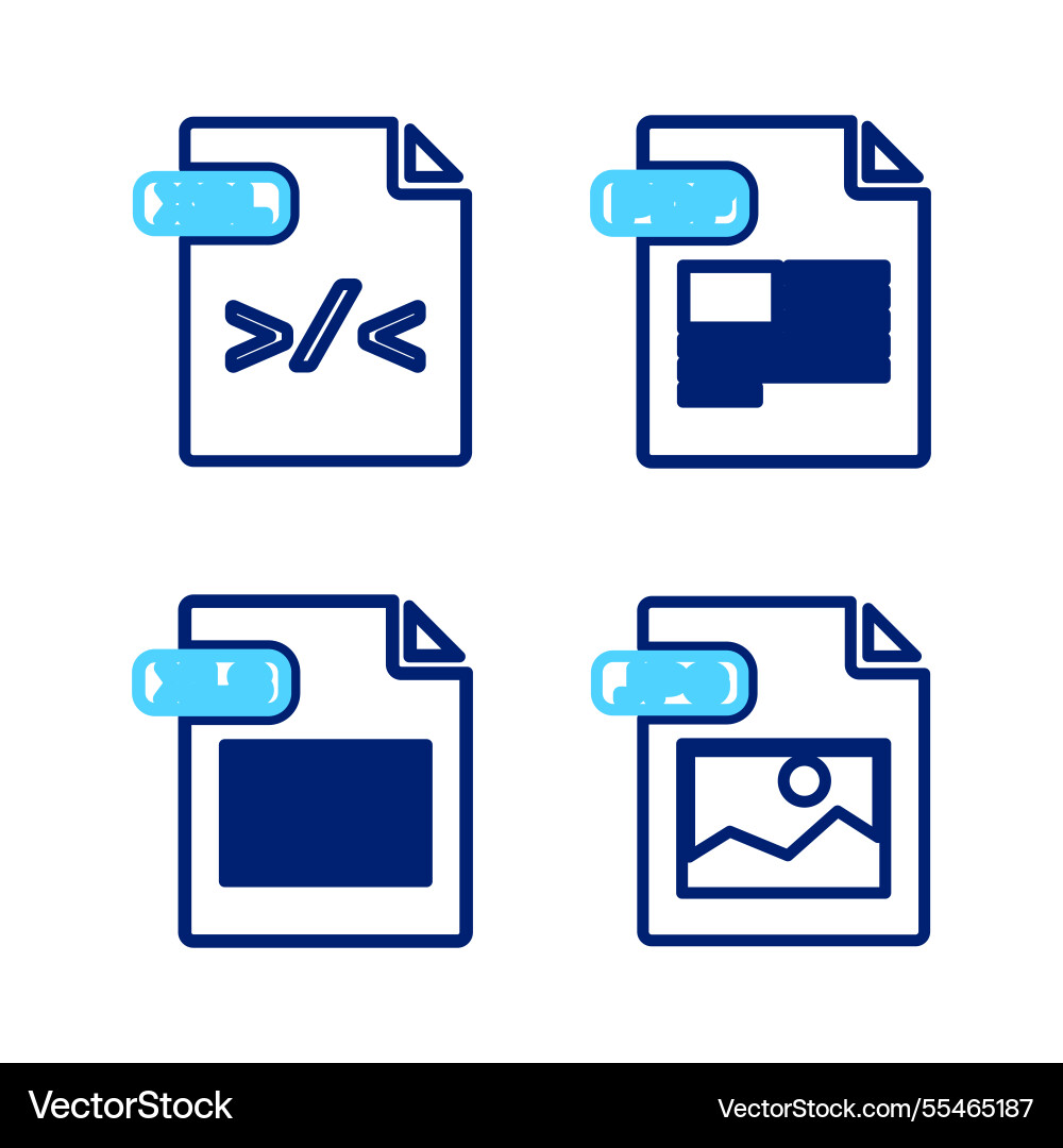 Set line jpg file document xls pdf and xsl icon Set line jpg file document xls pdf and xsl icon Vector Image