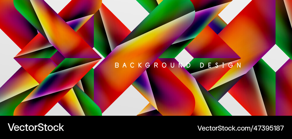 Triangle fluid color gradient abstract background Vector Image