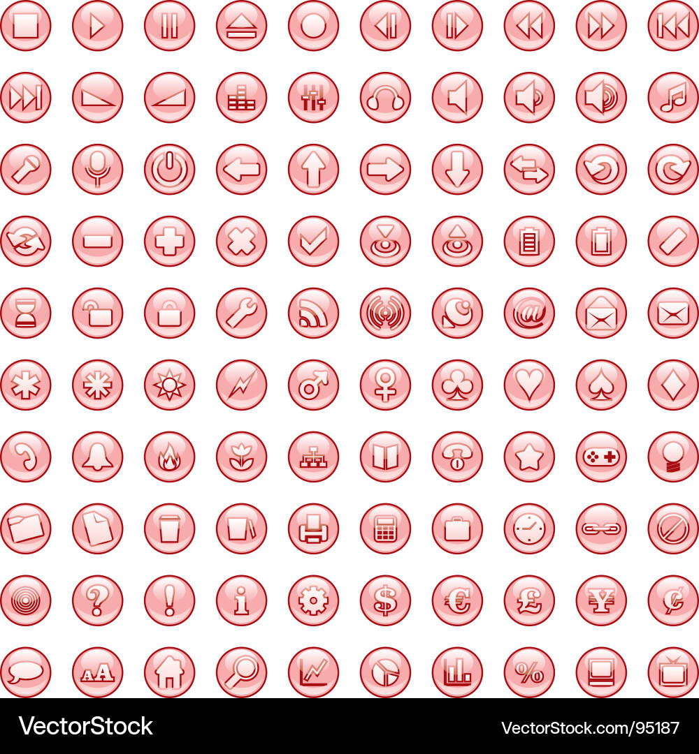 Web Icon Collection Vector Image