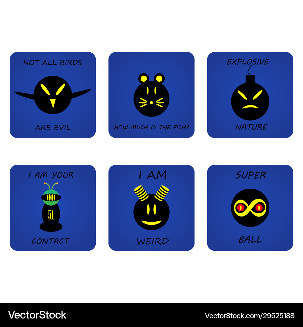 A set icons expressing different mood A set icons expressing different mood vector image