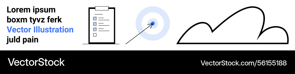 Checklist clipboard target with arrow and cloud Checklist clipboard target with arrow and cloud Vector Image