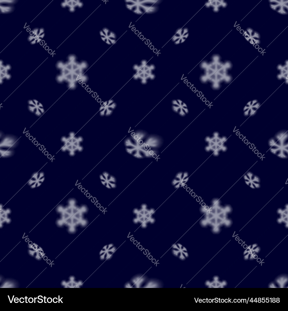 Christmas seamless snowflake pattern with blurred Christmas seamless snowflake pattern with blurred Vector Image