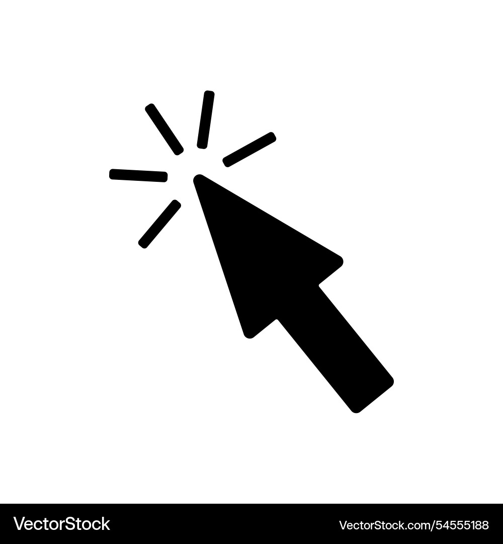 Computer Zeiger Klicken Symbol Pfeil Symbol Logo vektorbild