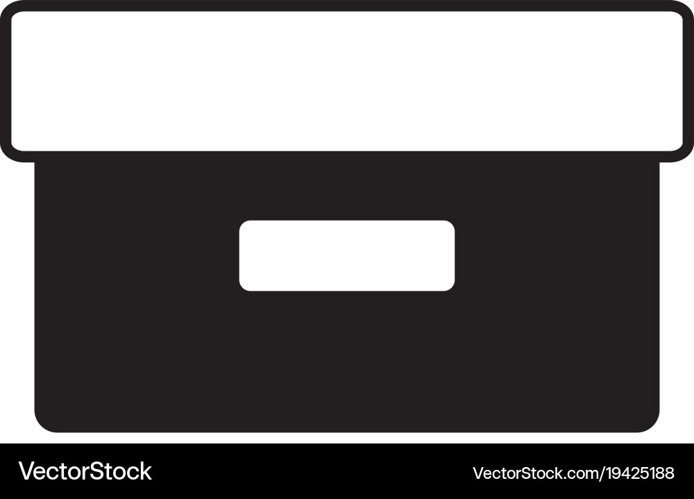 Contour work box package object design vector image