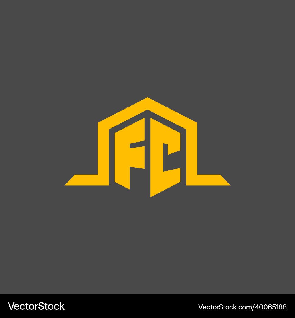 Fc monogram initial logo with hexagon style design Fc monogram initial logo with hexagon style design Vector Image