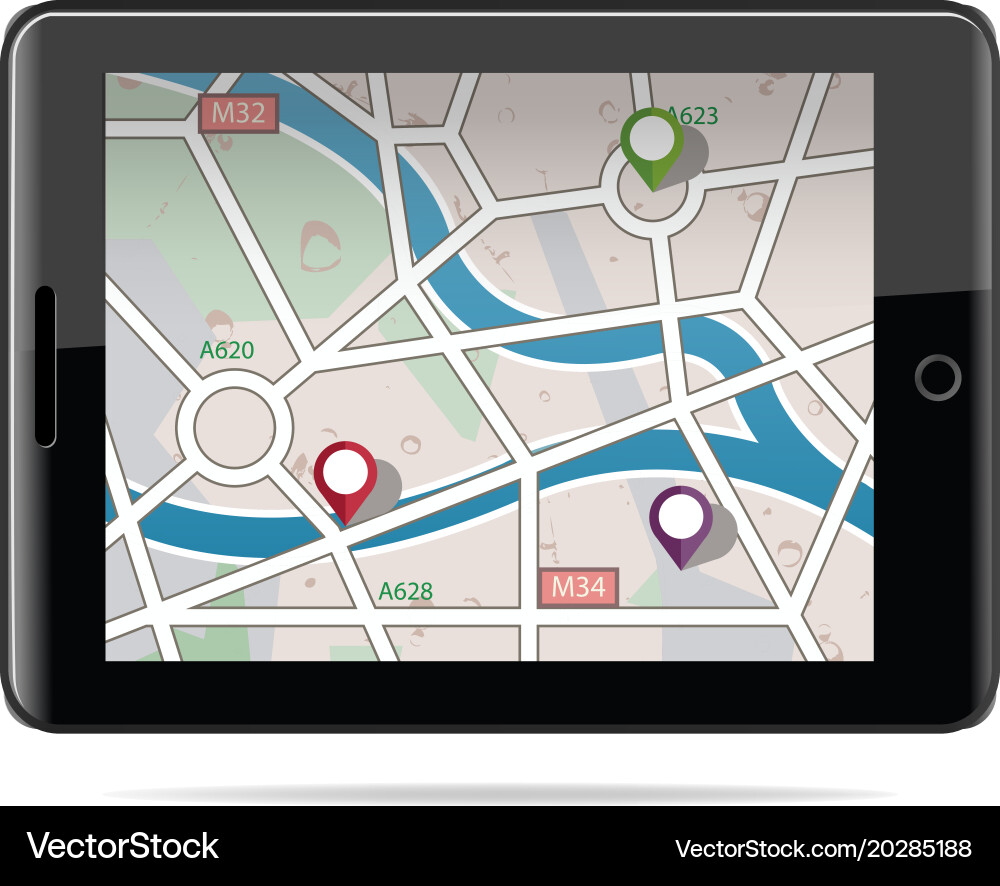 Global positioning system navigation gps navigat Vector Image