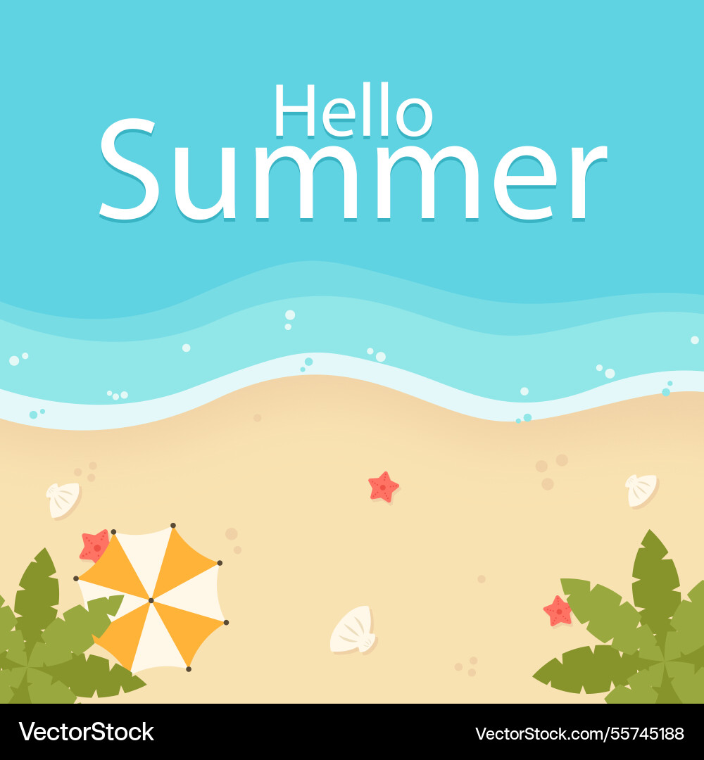 Hello summer Royalty Free Vector Image - VectorStock