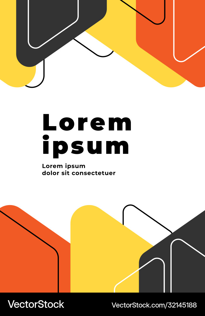 Modern geometric abstract background with copy Vector Image