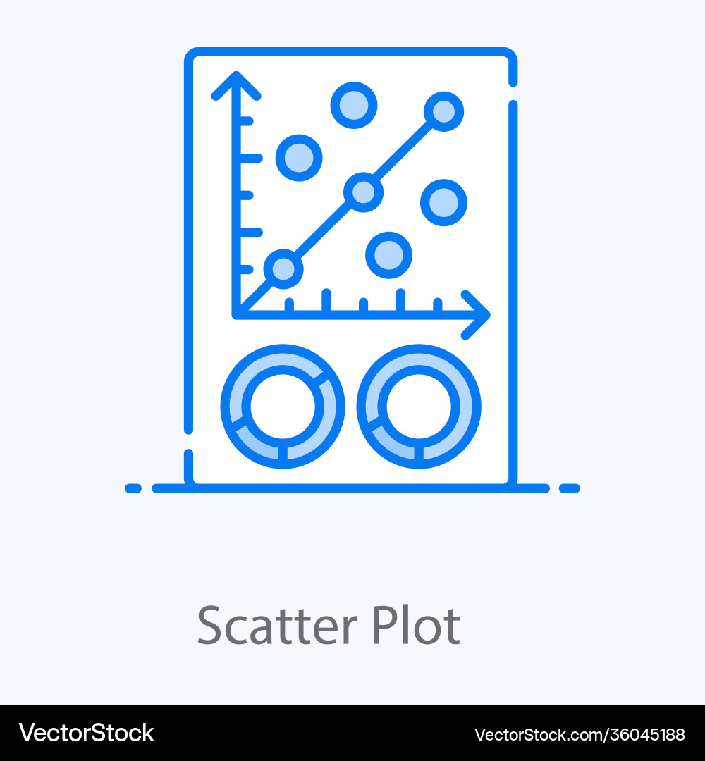 Scatter plot Vector Image