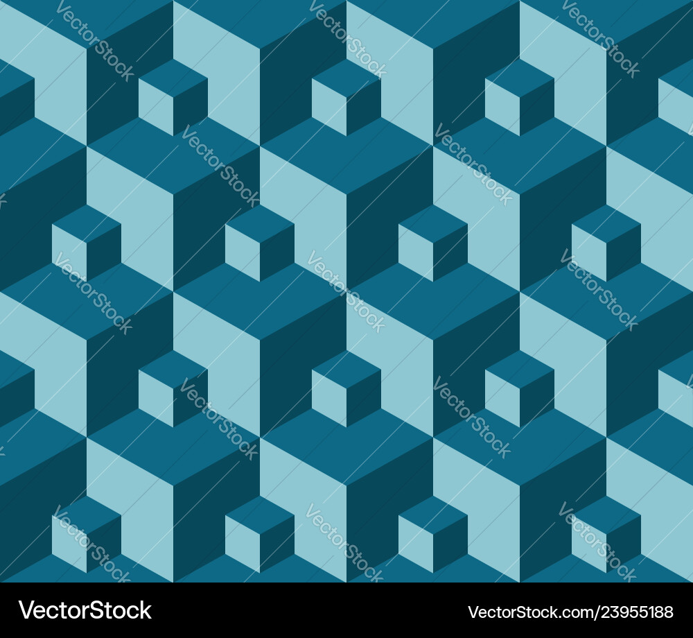 Seamless pattern 3d cube Seamless pattern 3d cube Vector Image