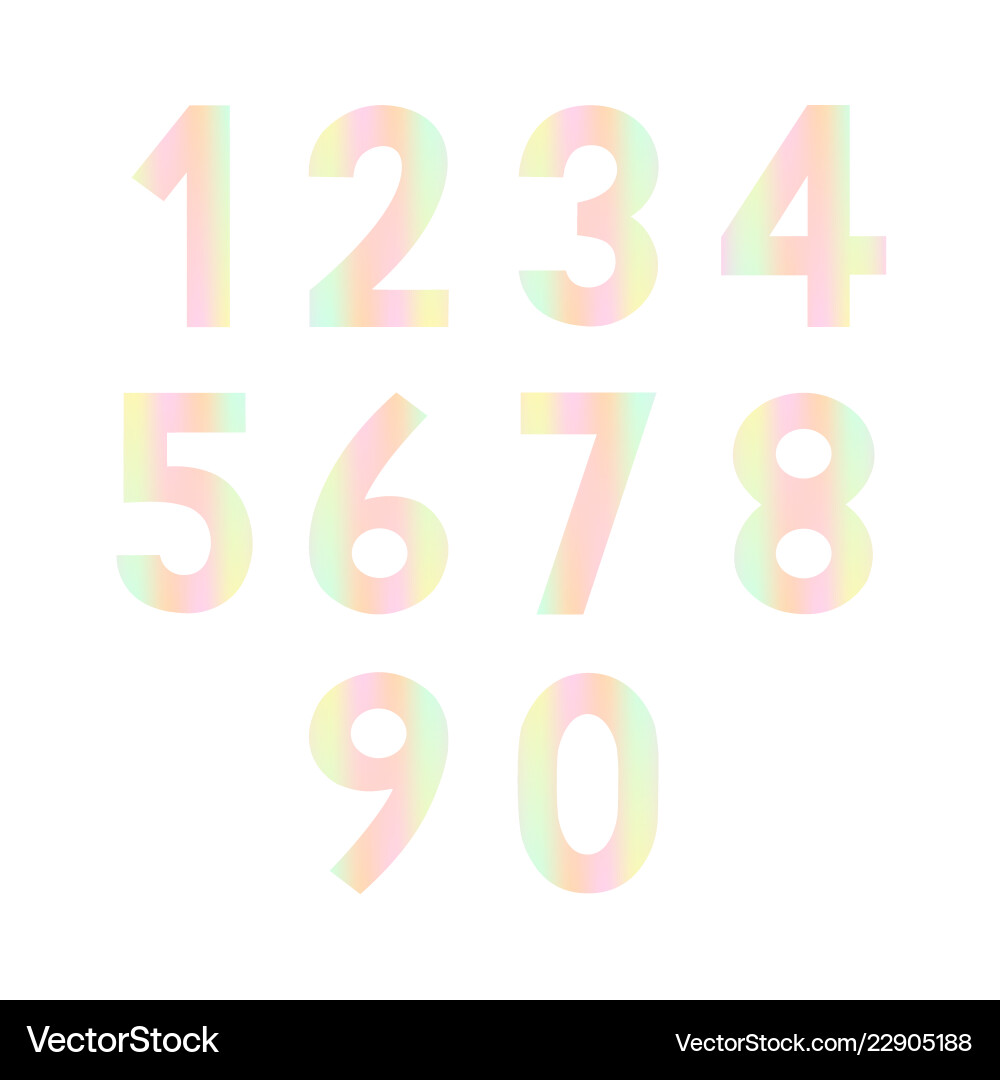 Set of numbers for design Vector Image