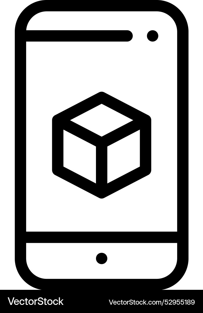 Cube icon thin linear style design isolated Cube icon thin linear style design isolated vector image