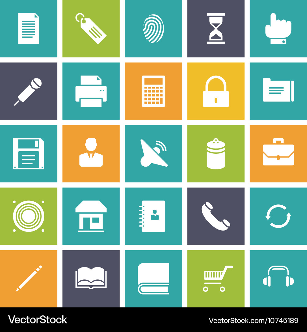 Flat design icons for user interface Vector Image