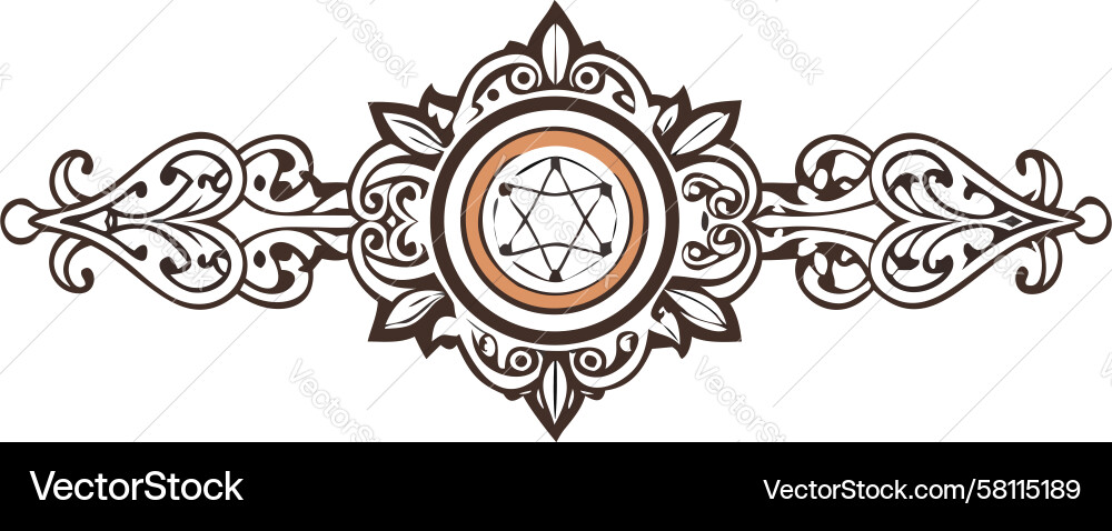 Intricate Scroll Divider Vector Image