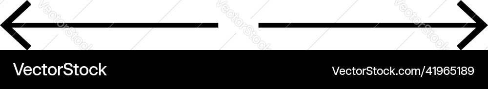 Left and right arrow pointer cursor in opposite Vector Image