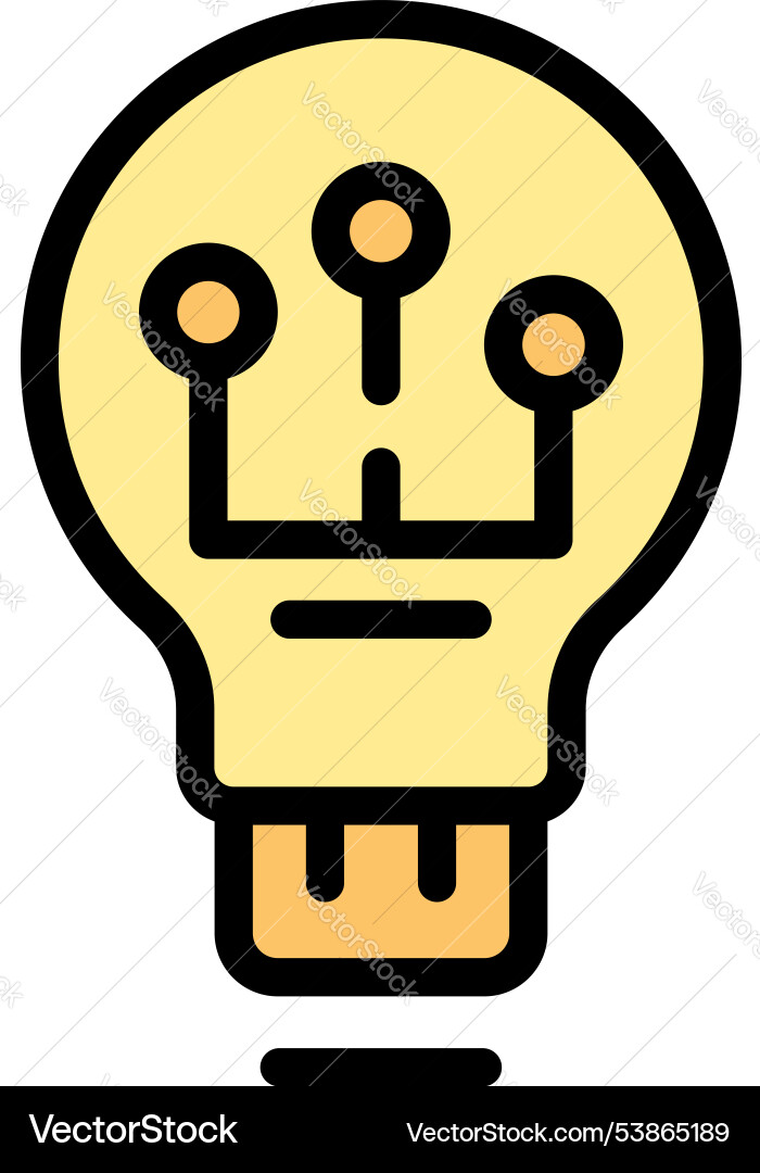 Light bulb representing artificial intelligence vector image