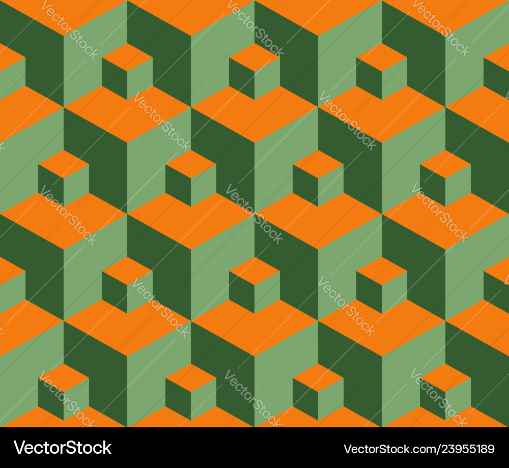 Seamless pattern 3d cube Vector Image
